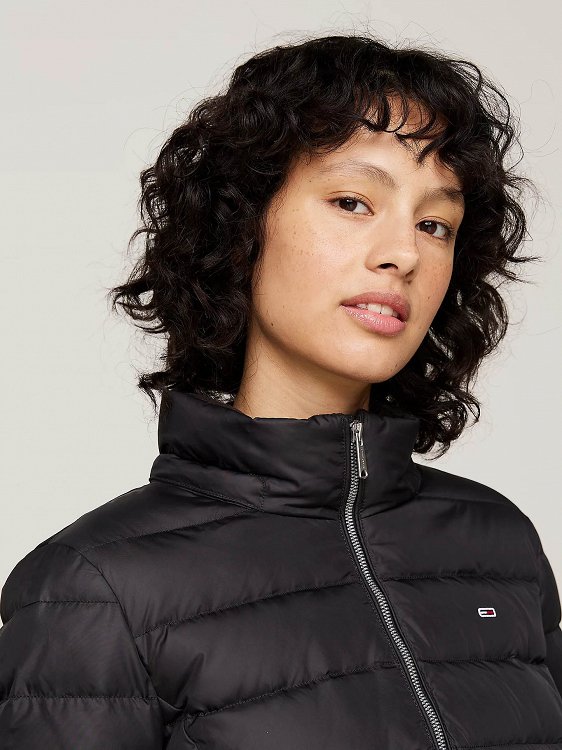 Tommy Hilfiger Essential Hooded Down Coat DW0DW18864 BDS Μαύρο