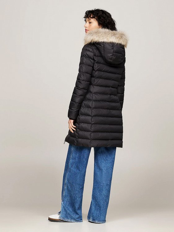 Tommy Hilfiger Essential Hooded Down Coat DW0DW18864 BDS Μαύρο