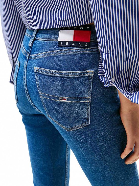 Tommy Hilfiger Γυναικείο Τζιν Παντελόνι DW0DW20220 1A5 Μπλε Skinny Fit