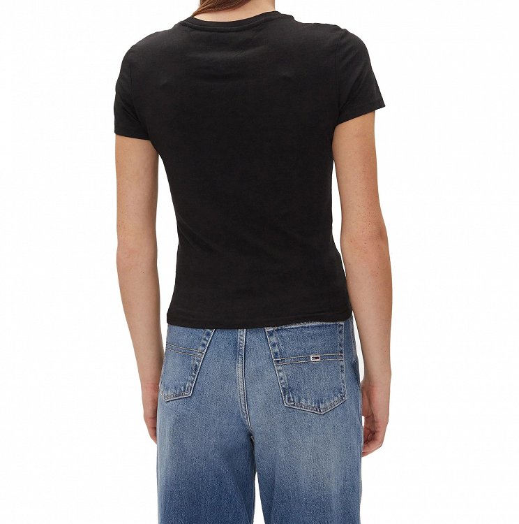 Tommy Hilfiger Γυναικείο T-Shirt Tjw Slim Essential Logo 2 Tee DW0DW20316 BDS Μαύρο