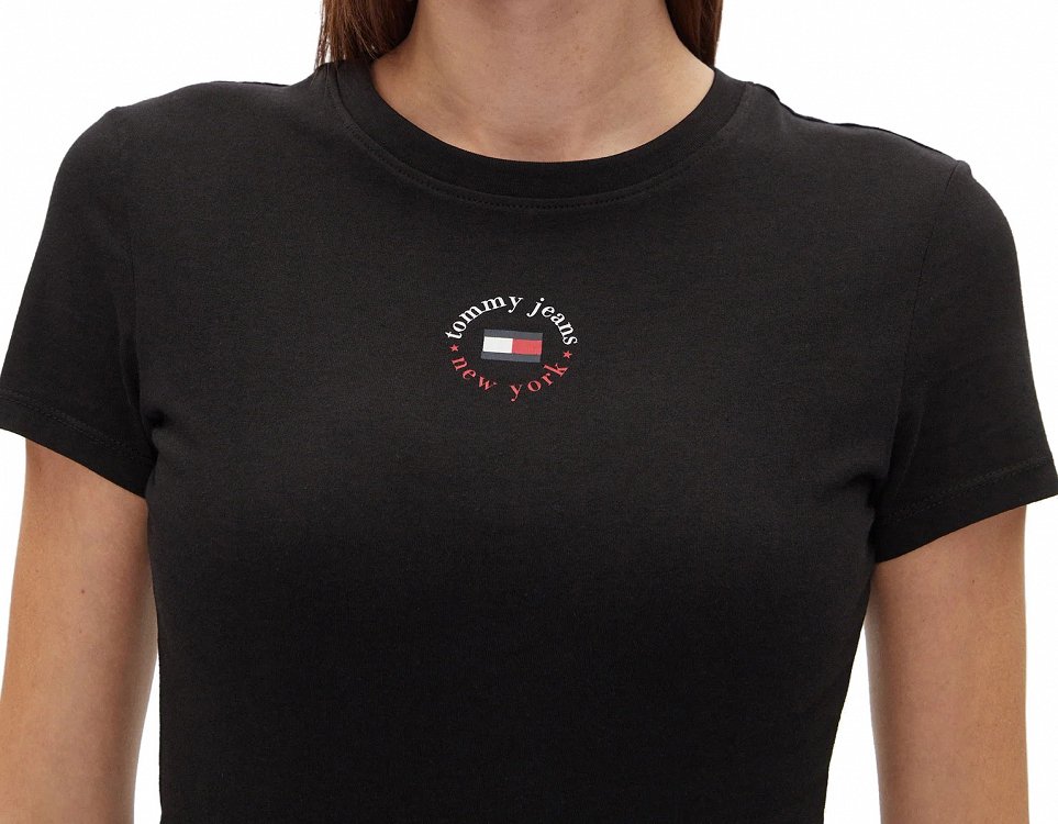 Tommy Hilfiger Γυναικείο T-Shirt Tjw Slim Essential Logo 2 Tee DW0DW20316 BDS Μαύρο