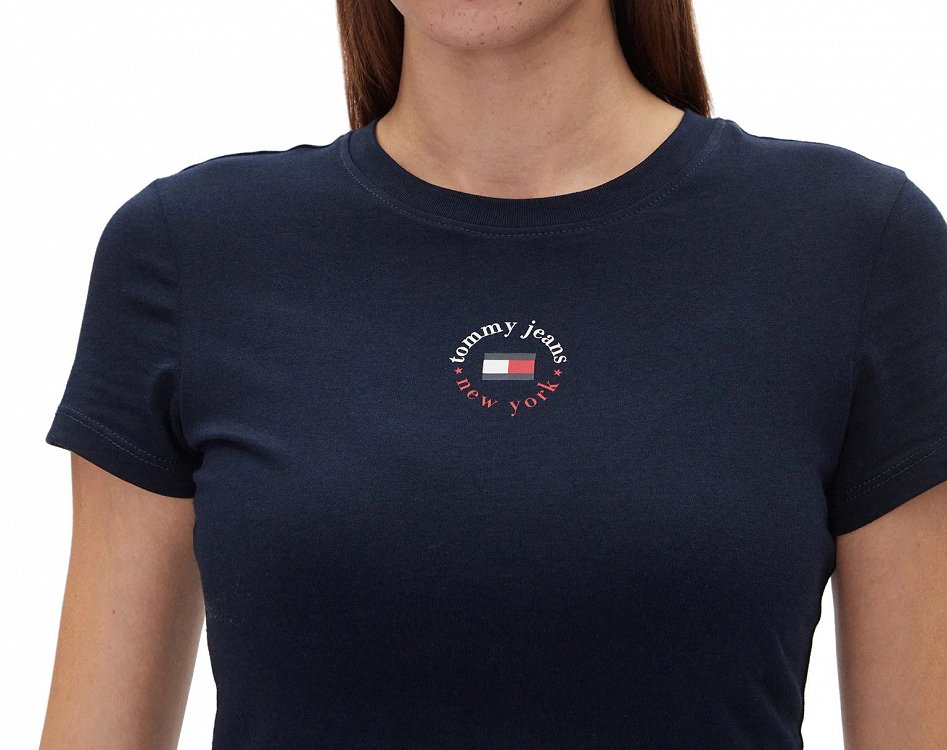 Tommy Hilfiger Γυναικείο T-Shirt Tjw Slim Essential Logo 2 Tee DW0DW20316 C1G Μπλε