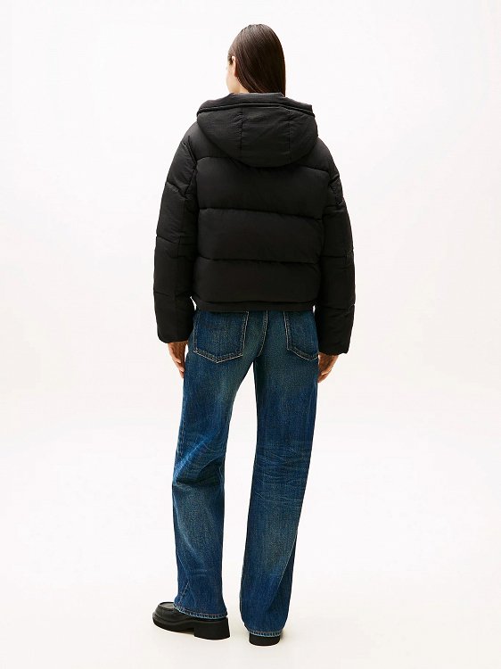 Tommy Hilfiger Hooded Puffer Jacket DW0DW21625 BDS Μαύρο