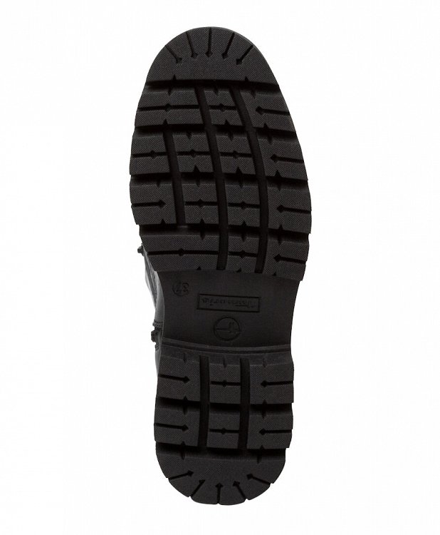Tamaris Δερμάτινη Μπότα Flat 1-25608-43 001 Black