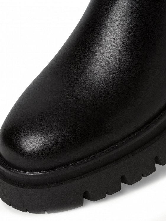 Tamaris Δερμάτινη Μπότα Flat 1-25608-43 001 Black