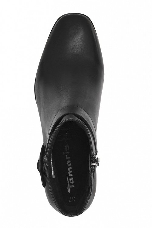 Tamaris Δερμάτινο Μποτάκι 1-25346-43 003 Black Leather