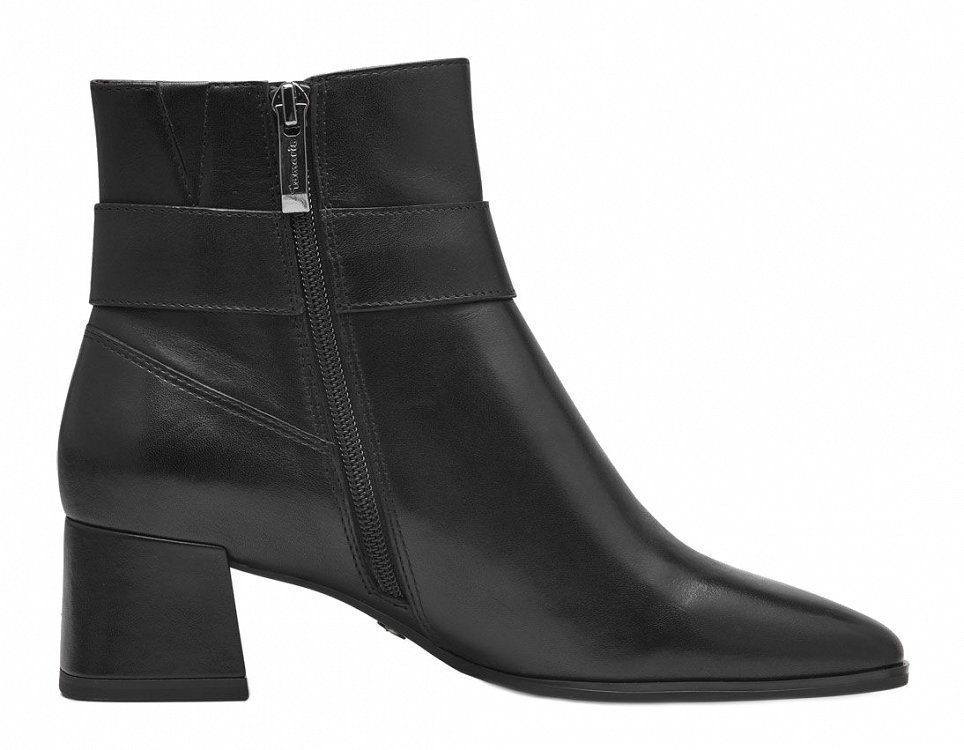 Tamaris Δερμάτινο Μποτάκι 1-25346-43 003 Black Leather