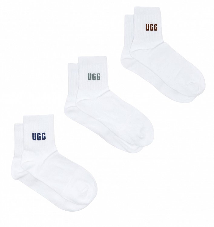 UGG Γυναικείες Κάλτσες Quinlin Logo Quarter 3 Pack 1181412
