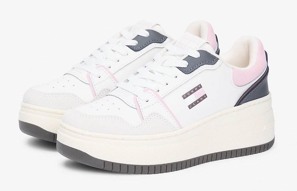 Tommy Hilfiger Tjw Retro Basket Flatform EN0EN02916 0GD Εκρού