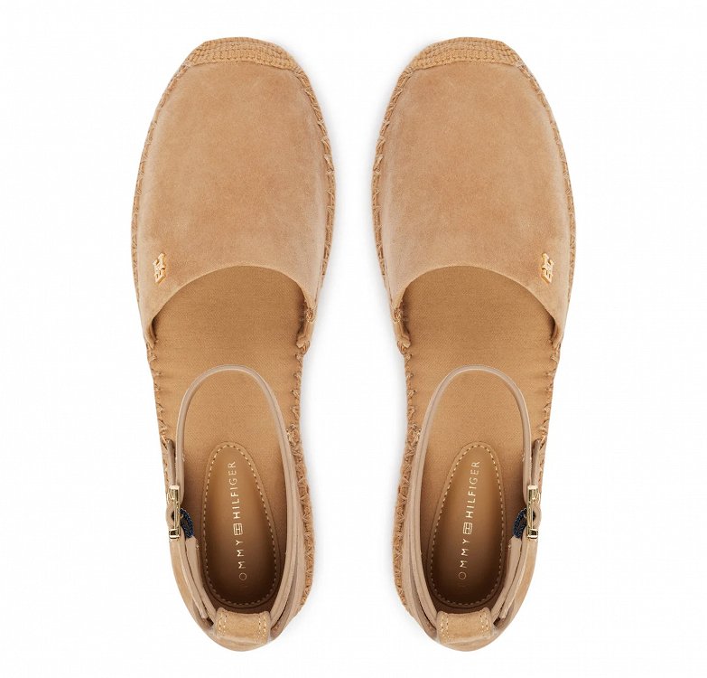 Tommy Hilfiger Εσπαντρίγιες Th Platform Espad Suede Strap FW0FW09144 Μπεζ
