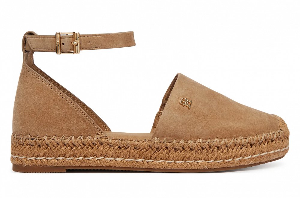 Tommy Hilfiger Εσπαντρίγιες Th Platform Espad Suede Strap FW0FW09144 Μπεζ