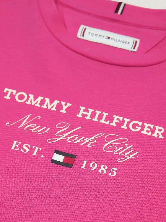 Tommy Hilfiger Script Tee L/S KG0KG07643 TP1 Hot Magenta