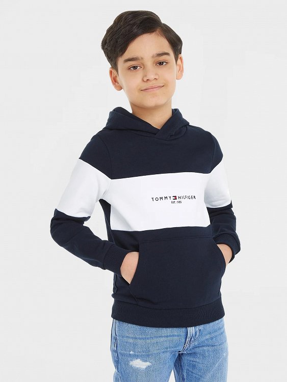 Tommy Hilfiger Essential Colorblock Hoodie KB0KB08385 DW5 Desert Sky