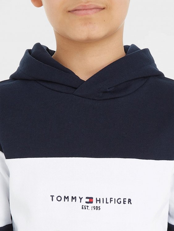Tommy Hilfiger Essential Colorblock Hoodie KB0KB08385 DW5 Desert Sky