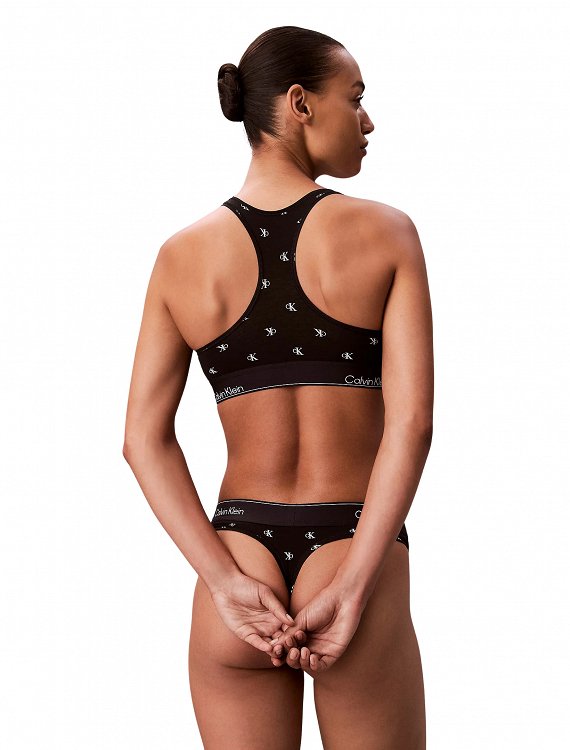 Calvin Klein Underwear Στρινγκ Icon Cotton Modal LV00QF8518 PCS Μαύρο