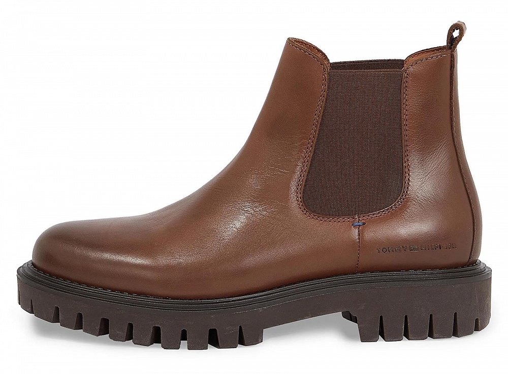 Tommy Hilfiger Premium Casual Chunky Leather Chels FM0FM04755 GVI Winter Cognac 