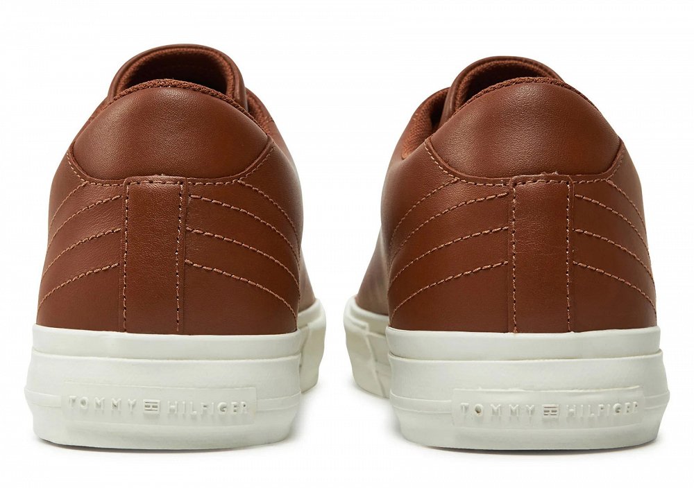 Tommy Hilfiger Th Hi Vulc Street Patch Leather Sneaker FM0FM05203 GVI Winter Cognac