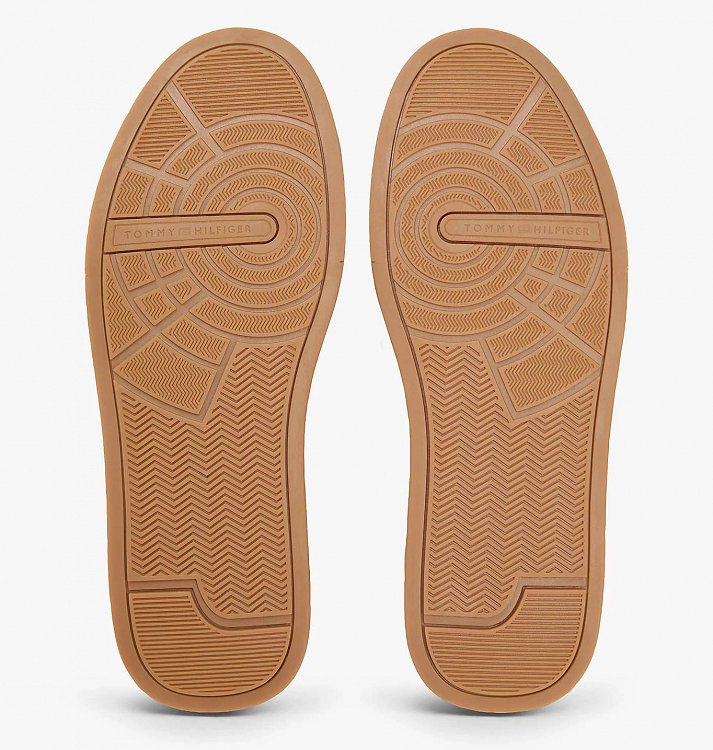 Tommy Hilfiger Ανδρικό Δερμάτινο Sneaker Th Court Lth Detail Ess FM0FM05367 01V Λευκό