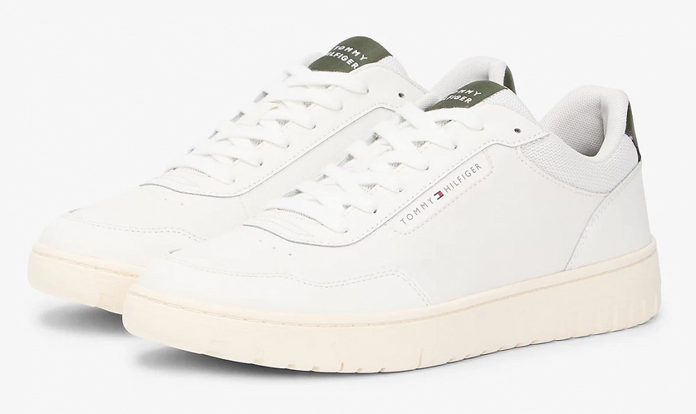 Tommy Hilfiger Ανδρικό Δερμάτινο Sneaker FM0FM05713 YBL Λευκό