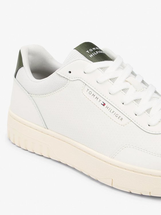 Tommy Hilfiger Ανδρικό Δερμάτινο Sneaker FM0FM05713 YBL Λευκό