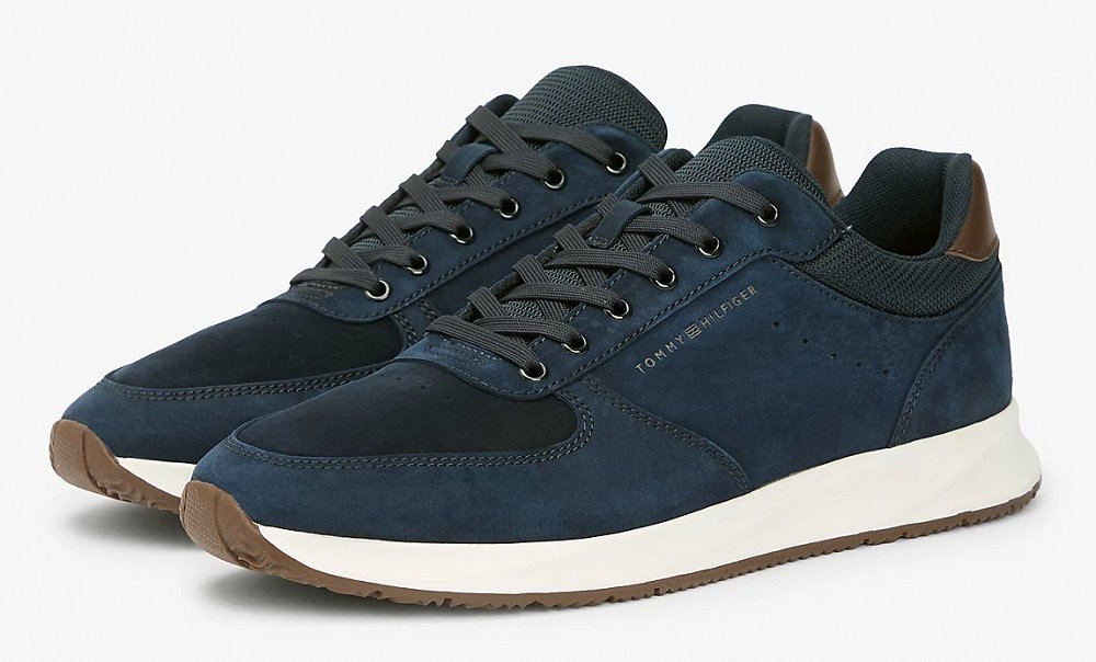 Tommy Hilfiger Ανδρικό Δερμάτινο Sneaker FM0FM05724 DW5 Μπλε