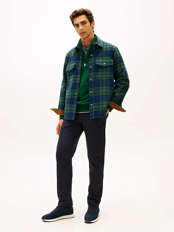 Tommy Hilfiger Ανδρικό Δερμάτινο Sneaker FM0FM05724 DW5 Μπλε