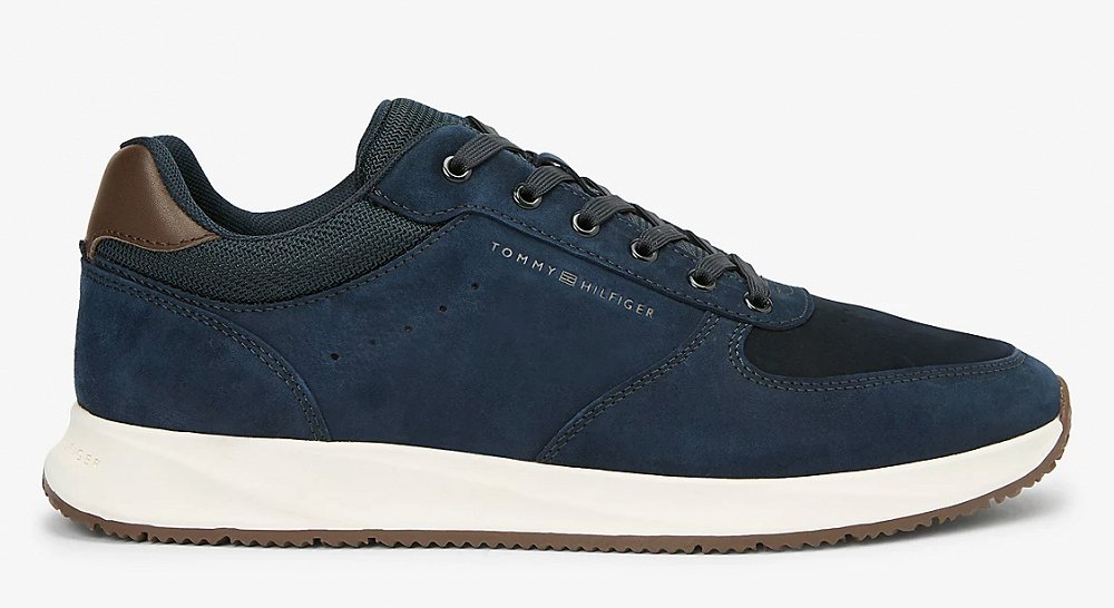Tommy Hilfiger Ανδρικό Δερμάτινο Sneaker FM0FM05724 DW5 Μπλε