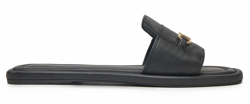 Tommy Hilfiger Δερμάτινη Παντόφλα FW0FW08420 BDS Μαύρο