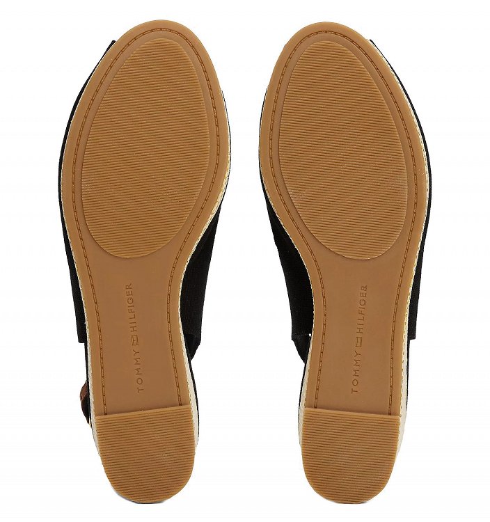 Tommy Hilfiger Flag Mid Wedge Espadrille FW0FW08595 BDS Μαύρο