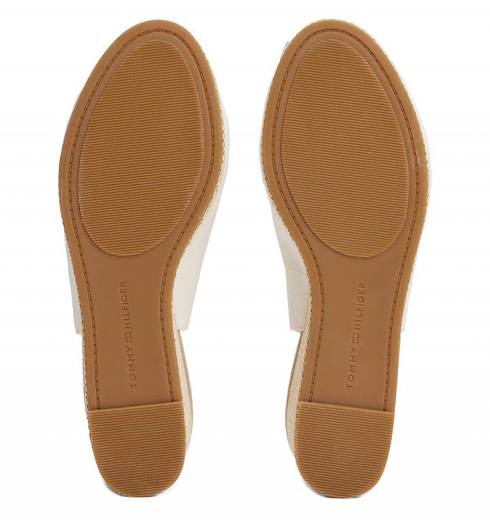 Tommy Hilfiger Flag Mid Wedge Espadrille FW0FW08595 YBL Λευκό