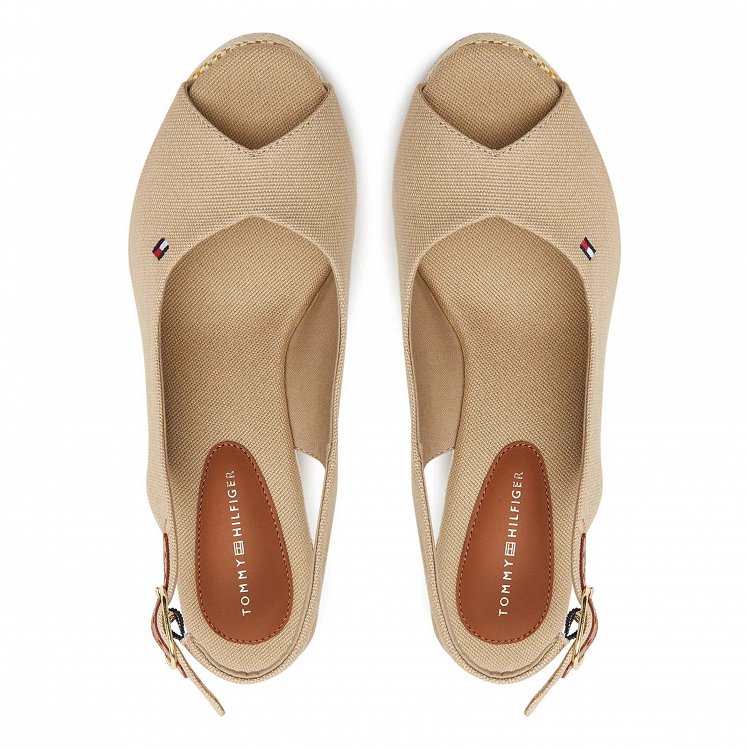 Tommy Hilfiger Flag High Wedge Espadrille FW0FW08597 ACC Μπεζ