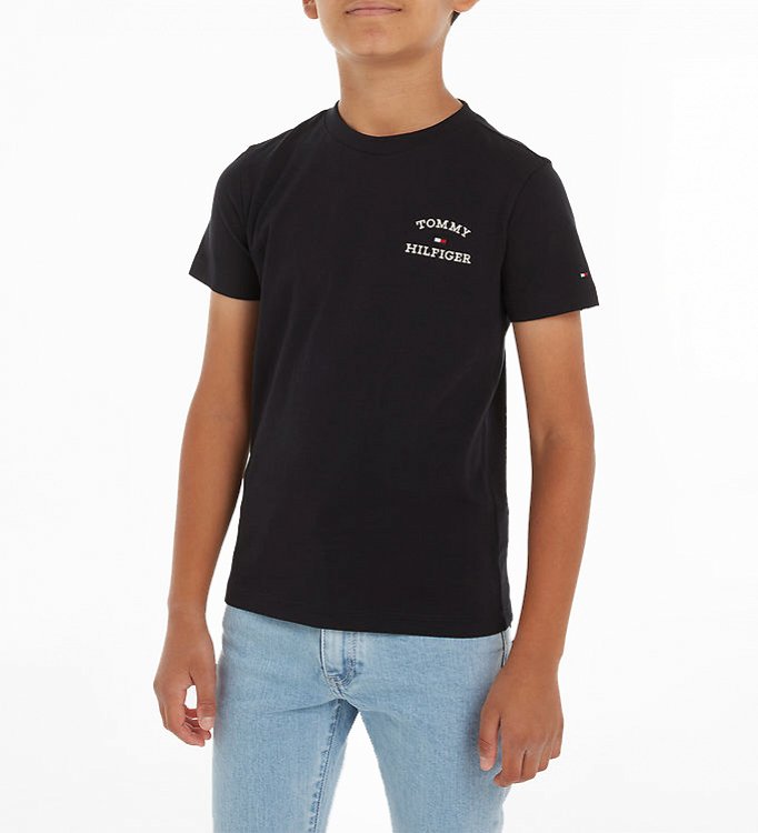 Tommy Hilfiger Th Logo Tee S/S KB0KB08807 DW5 Desert Sky (Μπλε Σκούρο)