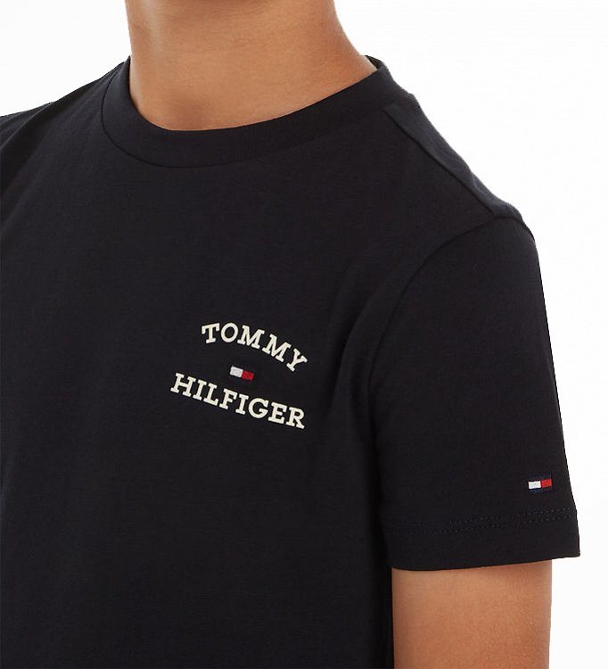 Tommy Hilfiger Th Logo Tee S/S KB0KB08807 DW5 Desert Sky (Μπλε Σκούρο)