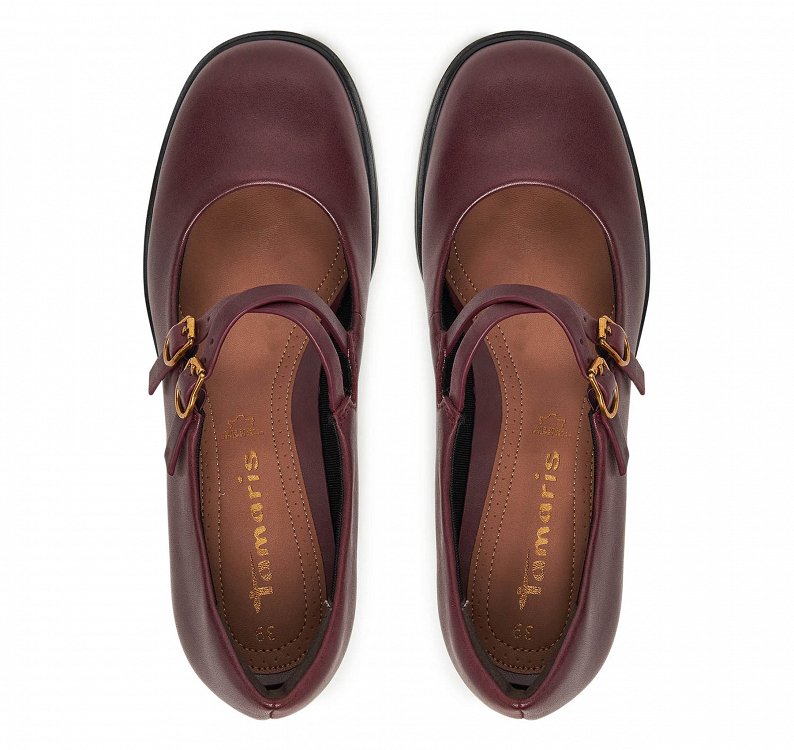 Tamaris Δερμάτινες Γόβες 1-22411-45 537 Merlot