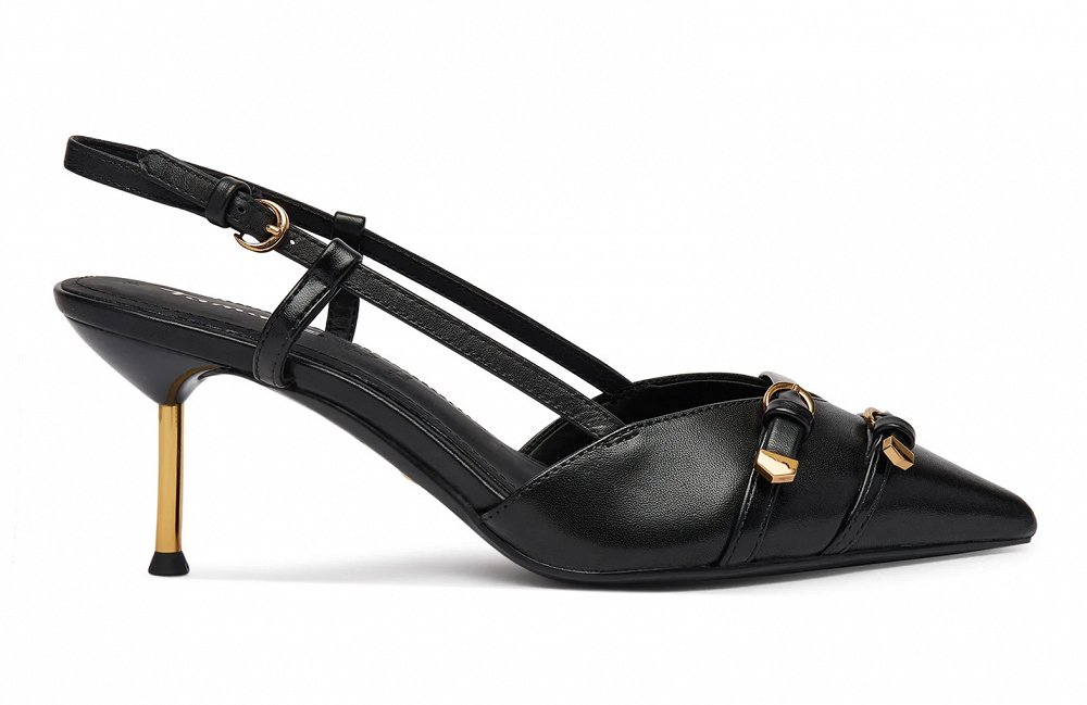 Tamaris Δερμάτινο Πέδιλο 1-29631-46 003 Black Leather
