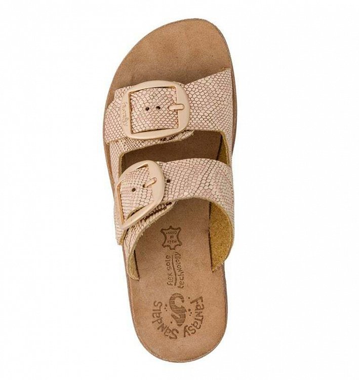 Fantasy Sandals Gogo S113 Rosegold Lizard