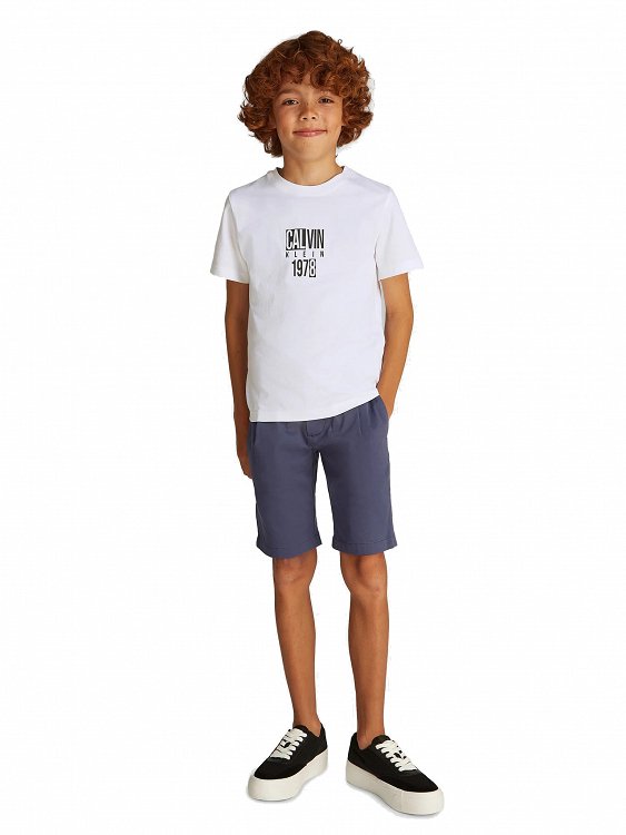 Calvin Klein Παιδικό T-Shirt Για Αγόρια IB0IB02456 YAF Λευκό