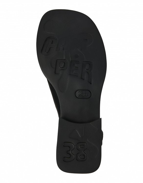 Camper Γυναικείο Δερμάτινο Πέδιλο Flat Dana K201600-002 Μαύρο