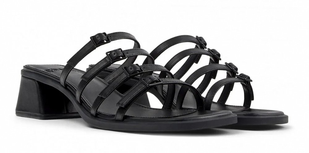 Camper Δερμάτινο Mule Kora Sandal K201911-001 Μαύρο