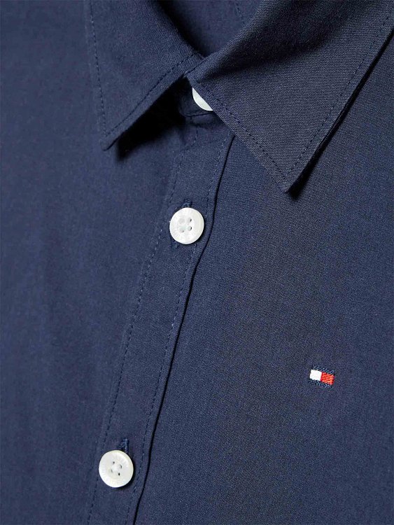 Tommy Hilfiger Παιδικό Πουκάμισο Solid Stretch Poplin Shirt KB0KB06965 C87 Twilight Navy
