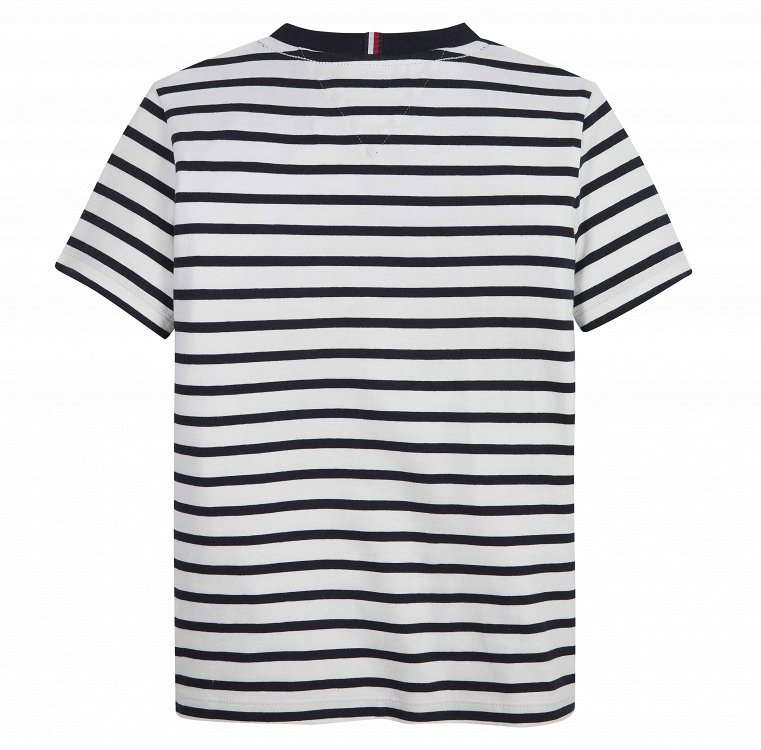 Tommy Hilfiger Kids Breton Pocket Stripe Tee KB0KB08198 DW5 Desert Sky