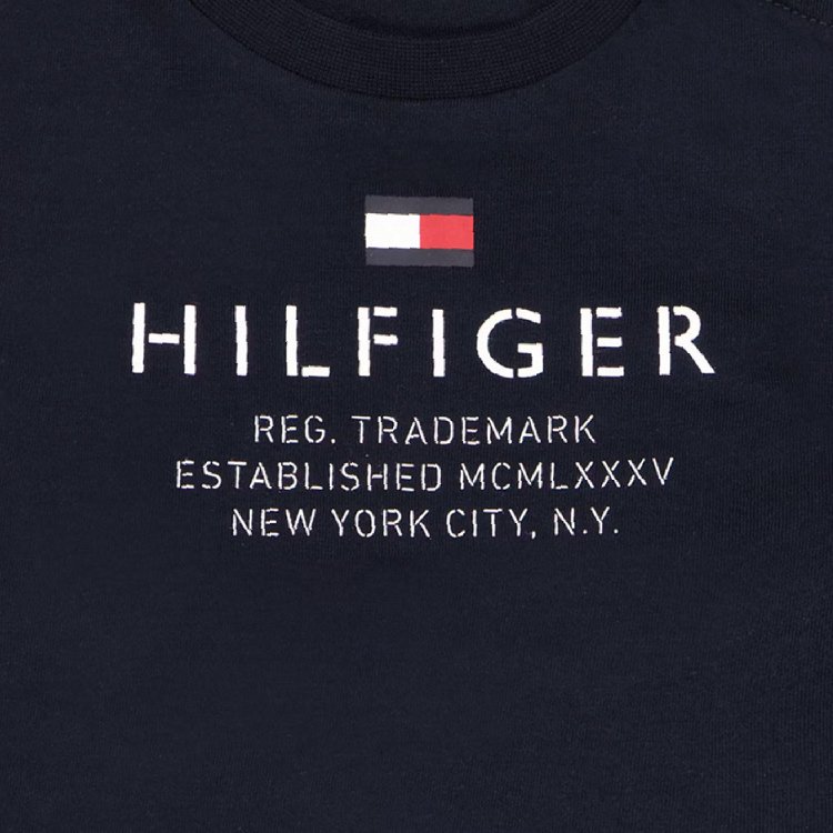 Tommy Hilfiger th Logo Tee Desert Sky KB0KB08201s DW5 Navy 