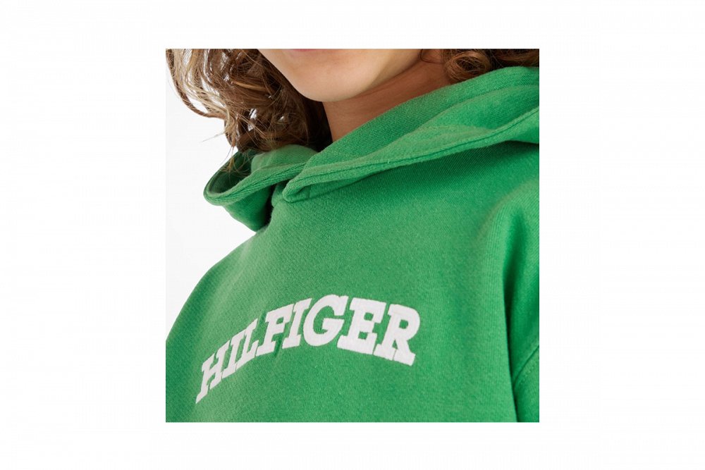 Tommy Hilfiger Arched Hoodie KB0KB08290 LY3 Coastal Green 