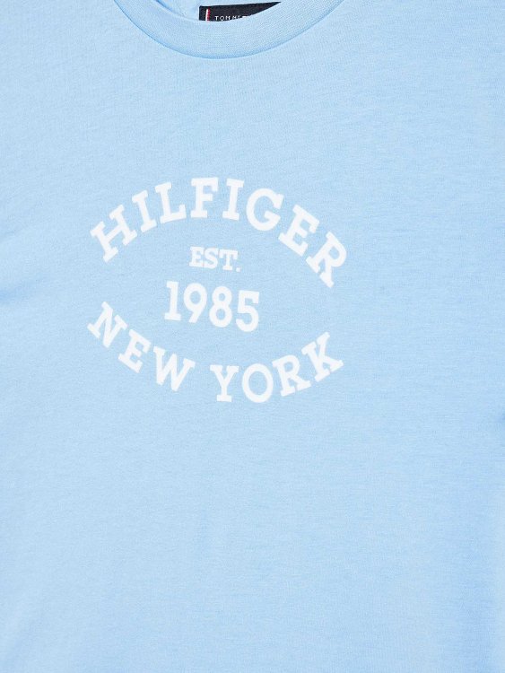 Tommy Hilfiger Monotype Flock Regular Tee KB0KB08658s C1Z Vessel Blue