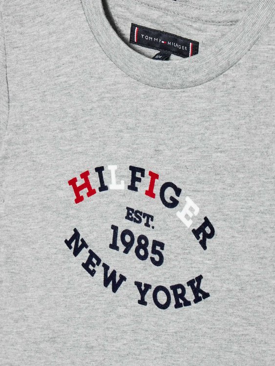 Tommy Hilfiger Monotype Flock Regular Tee KB0KB08659 P1A Light Grey