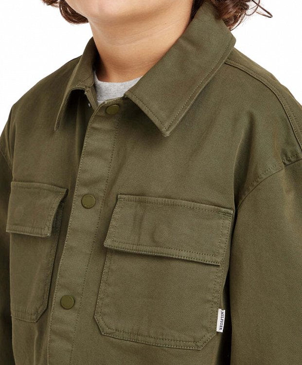 Tommy Hilfiger Kids Παιδικό Πουκάμισο KB0KB09079 MSH Utility Olive