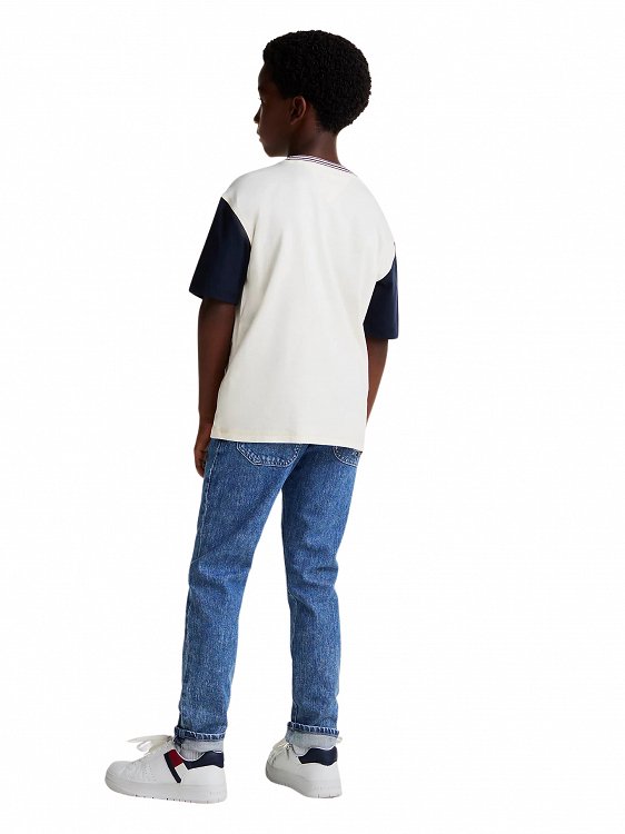 Tommy Hilfiger Παιδικό T-Shirt Για Αγόρια KB0KB09360 AEF Μπεζ