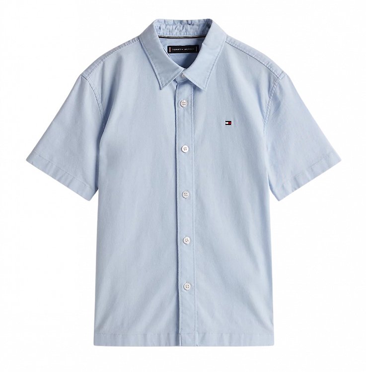 Tommy Hilfiger Παιδικό Πουκάμισο Για Αγόρια KB0KB09554 C10 Γαλάζιο