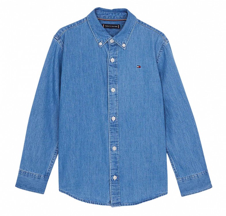 Tommy Hilfiger Παιδικό Τζιν Πουκάμισο KB0KB09606 1A6 Μπλε