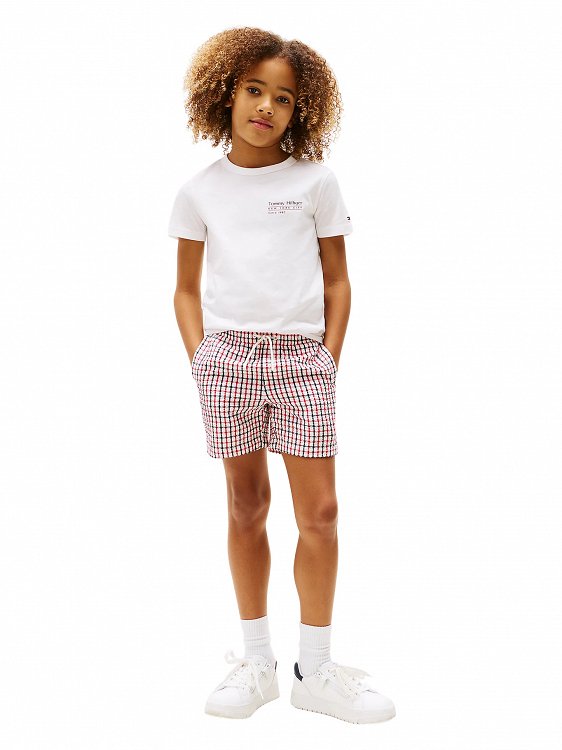 Tommy Hilfiger Παιδικό T-Shirt Για Αγόρια KB0KB09648 YBR Λευκό